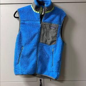 Patagonia Men’s Blue and Gray Fleece Vest